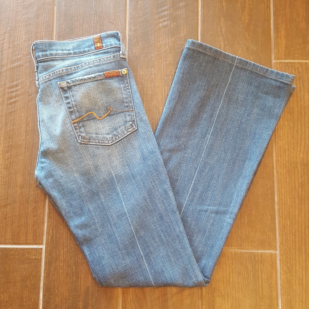 7 for all Mankind Flare Boot Cut Medium Wash